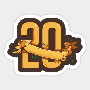 Exclusive Number 20 Sticker